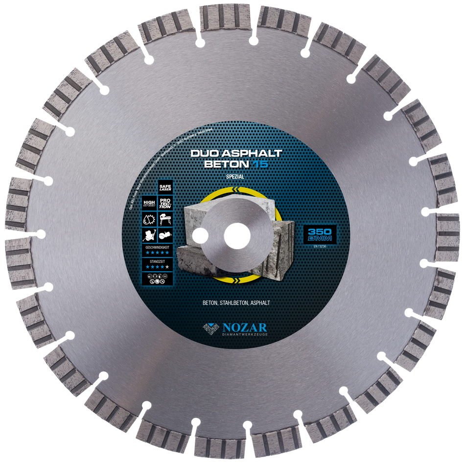 NOZAR Dia-TS / 350x20,0 mm / Duo Asphalt Beton 15