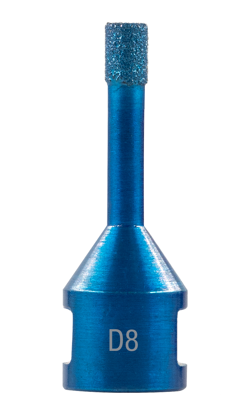 NOZAR Dia-Fliesenbohrer 8 mm M14, BT 35 mm, Trocken, Vakuumgelötet, inkl. Kühlwachs