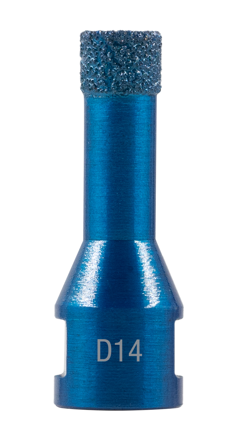 NOZAR Dia-Fliesenbohrer 14 mm M14, vakuumgelötet, 35 mm Bohrtiefe, inkl. Kühlwachs