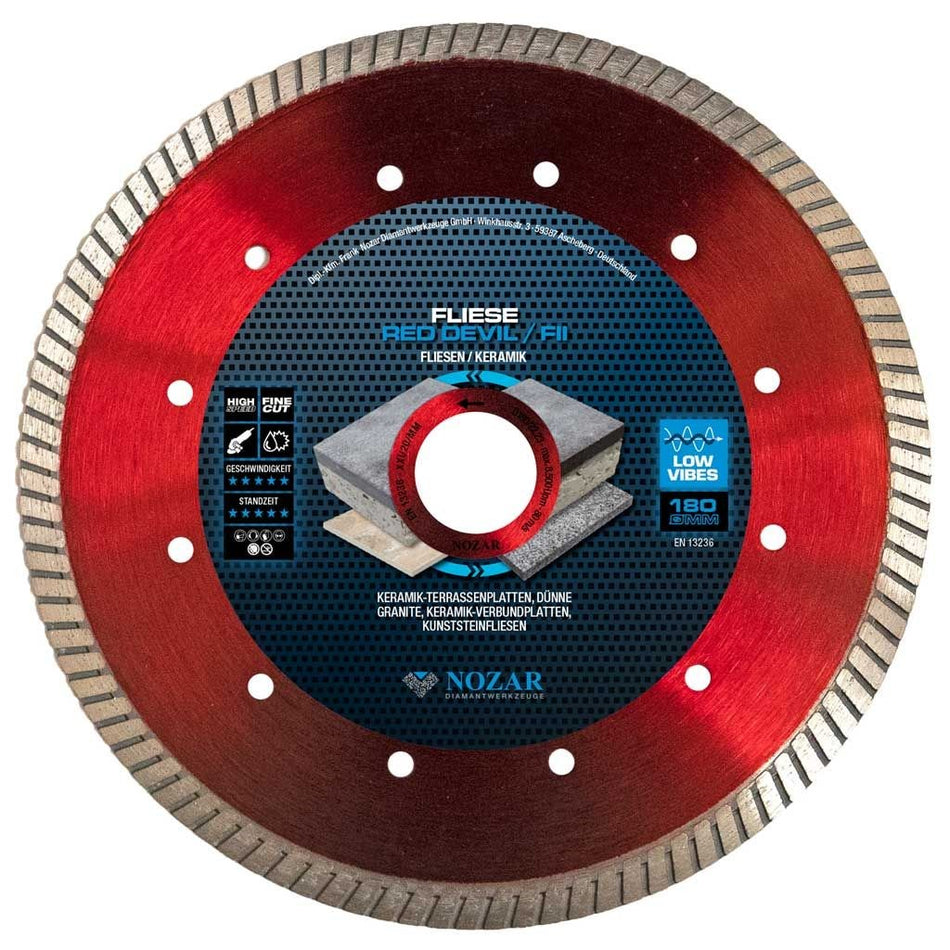 NOZAR Dia-Trennscheibe Red Devil Ø 180 x 22,23 mm