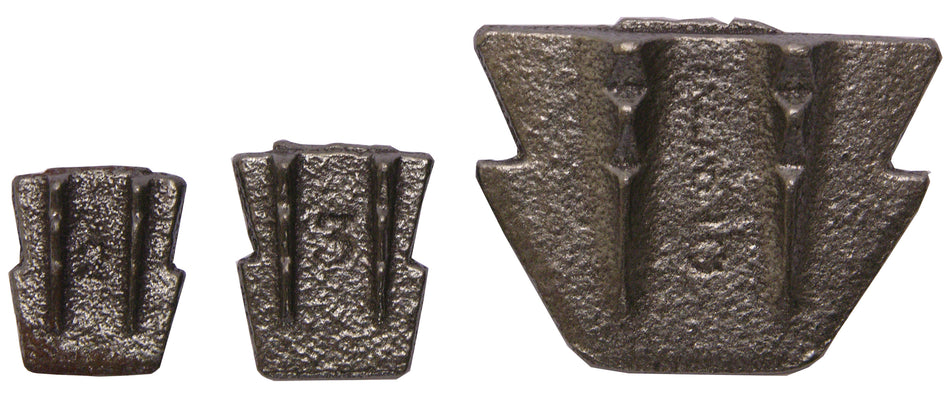 SONNECK Metallkeilsortiment 1-5/7-teilig, 15x11 mm bis 32x42 mm, 7 Stück