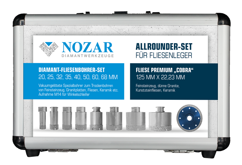 NOZAR Allrounder-Set Fliesenleger (im Alu Koffer)
