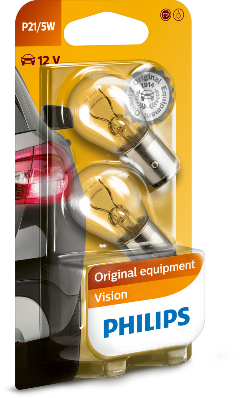 PHILIPS Vision Signallampen P21/5W, OEM-Qualität, 2er-Pack