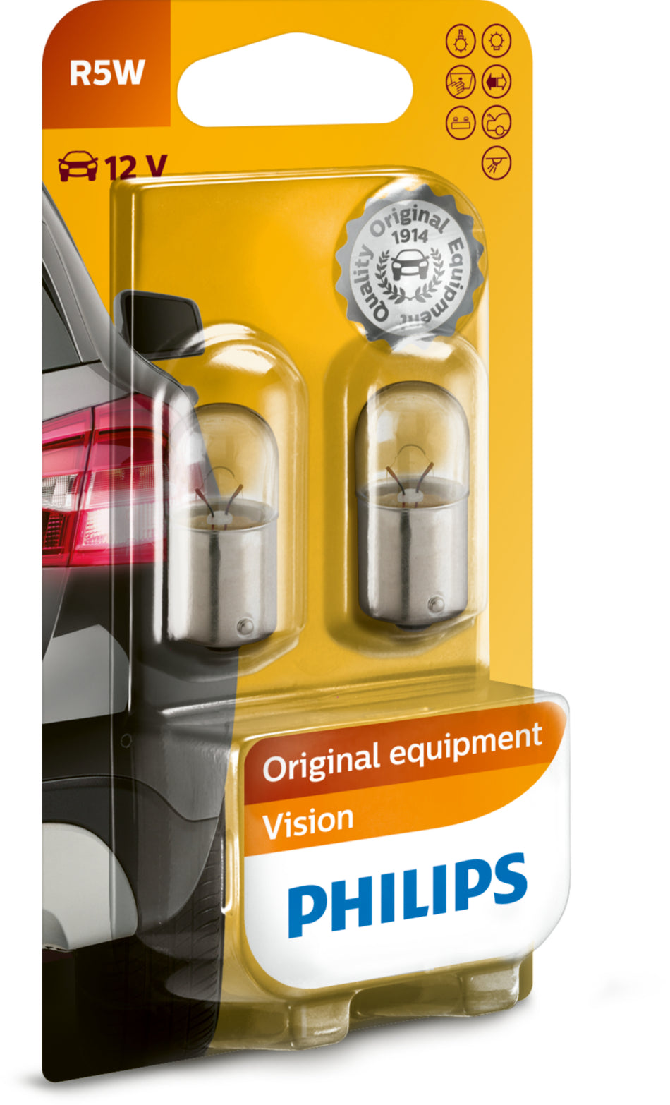 PHILIPS R5W Vision 2x, OEM-Qualität, Universal Signallampen Set