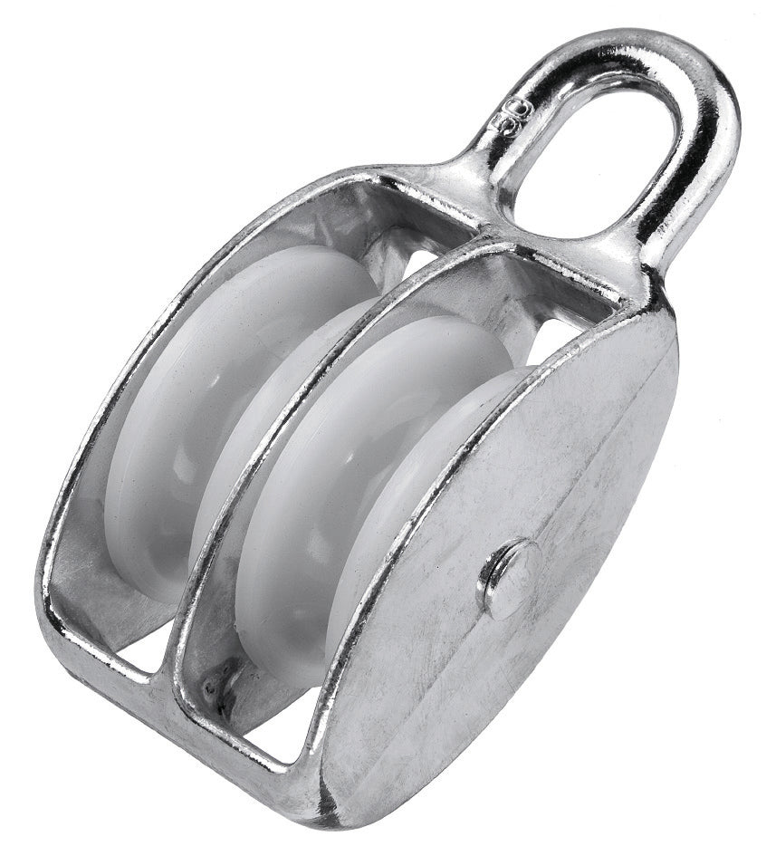 PEWAG Doppelrolle 50mm für 12mm Seil galvanisch verzinkt