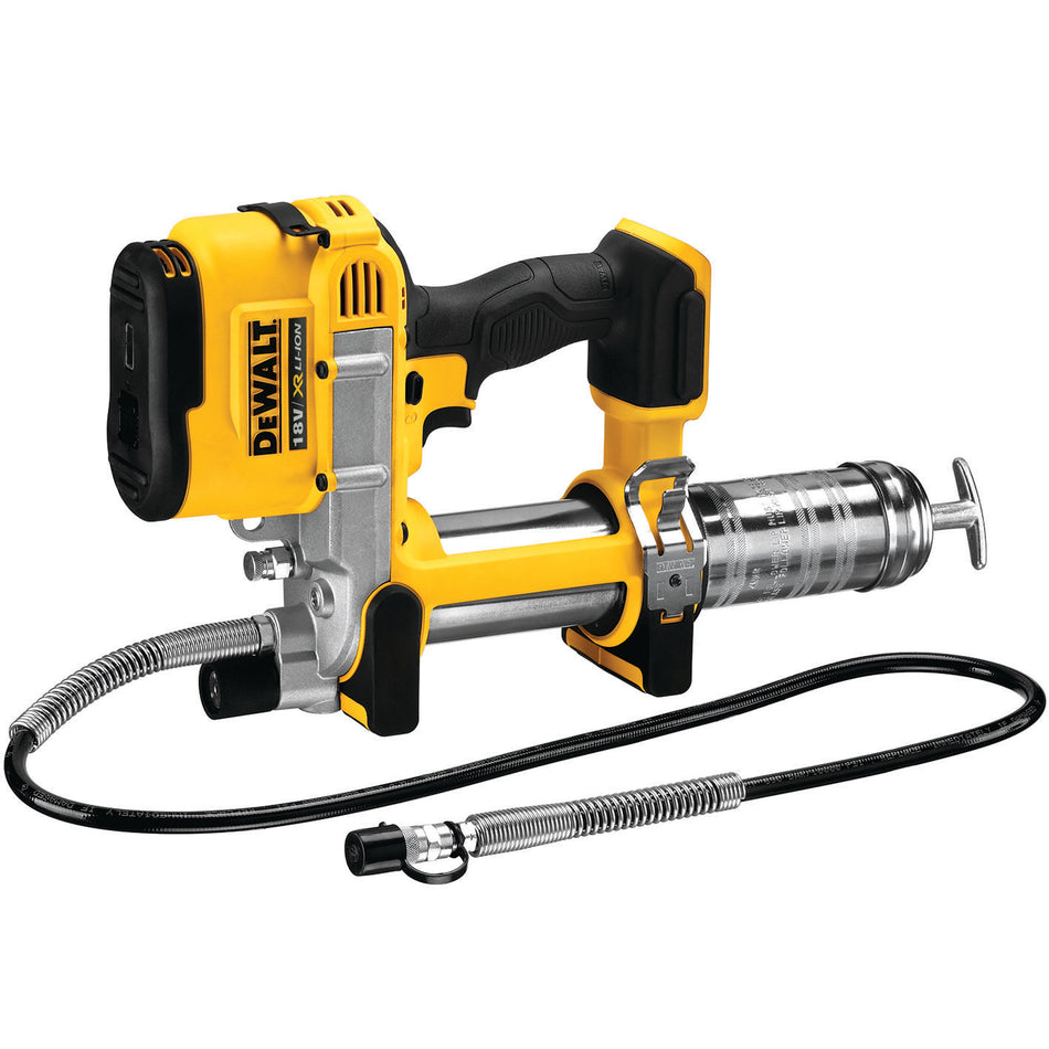 DEWALT Akku-Fettpresse 18V, Basisversion, hoher Arbeitsdruck, 1-Meter-Schlauch, LED