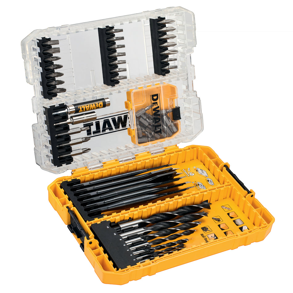 DEWALT Bit und Holzbohrer-Set 57-tlg., EXTREME IMPACT, in ToughCase Koffer