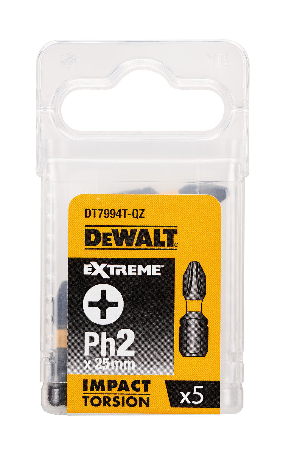 DEWALT Torsion Bit EXTREME FLEXTORQ PH2 25mm, 5er-Pack, Schlagfest, für Schlagschrauber