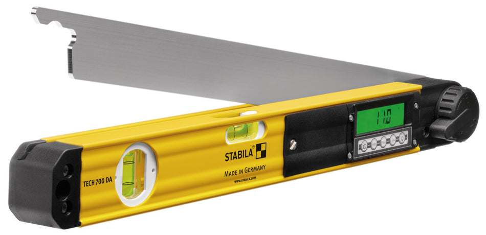 STABILA Elektronik-Winkelmesser TECH 700 DA, 45 cm, IP54, ± 0,1° Genauigkeit, inkl. Tasche