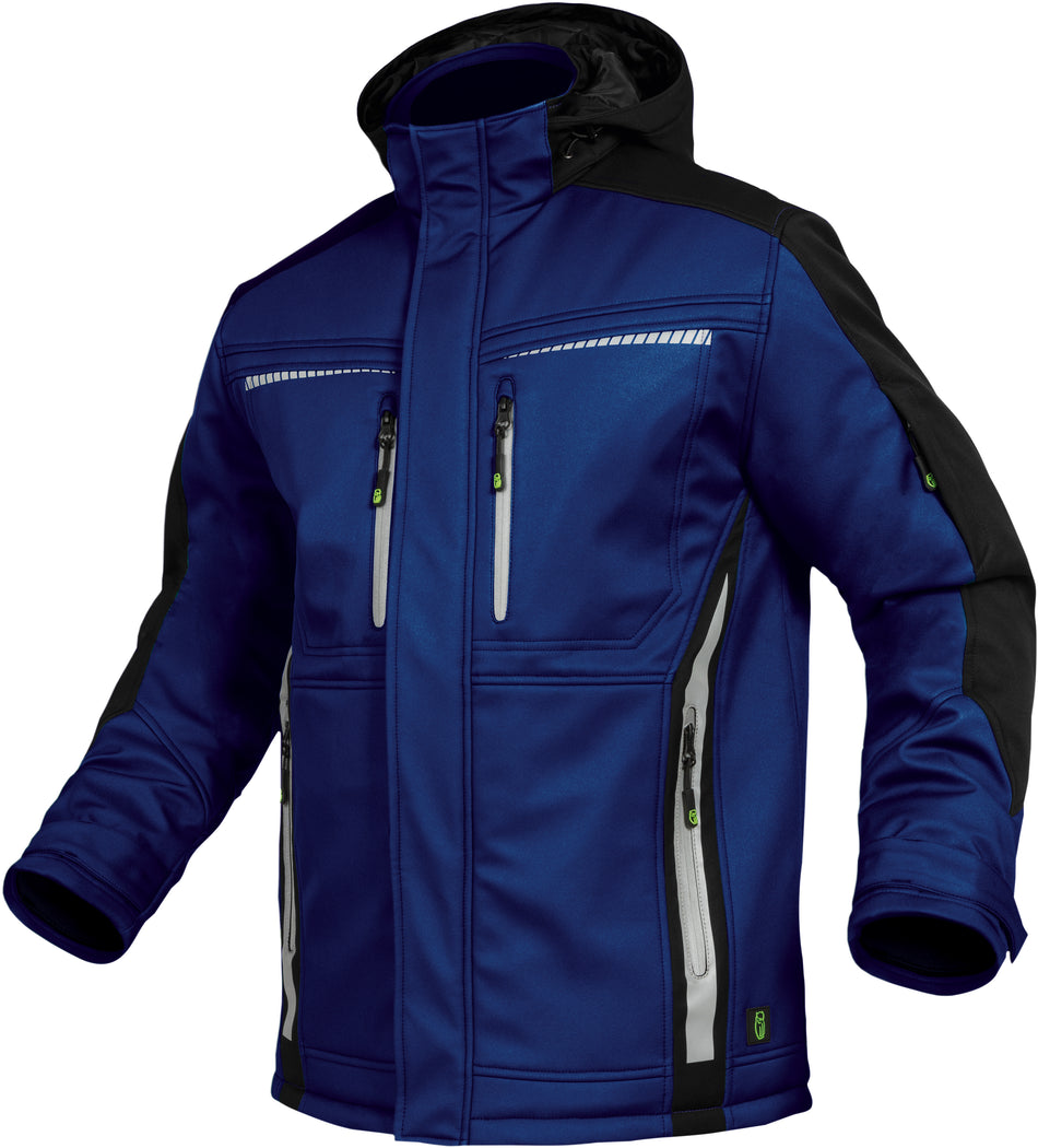 Leibwächter Winter-Softshelljacke kornblau/schwarz