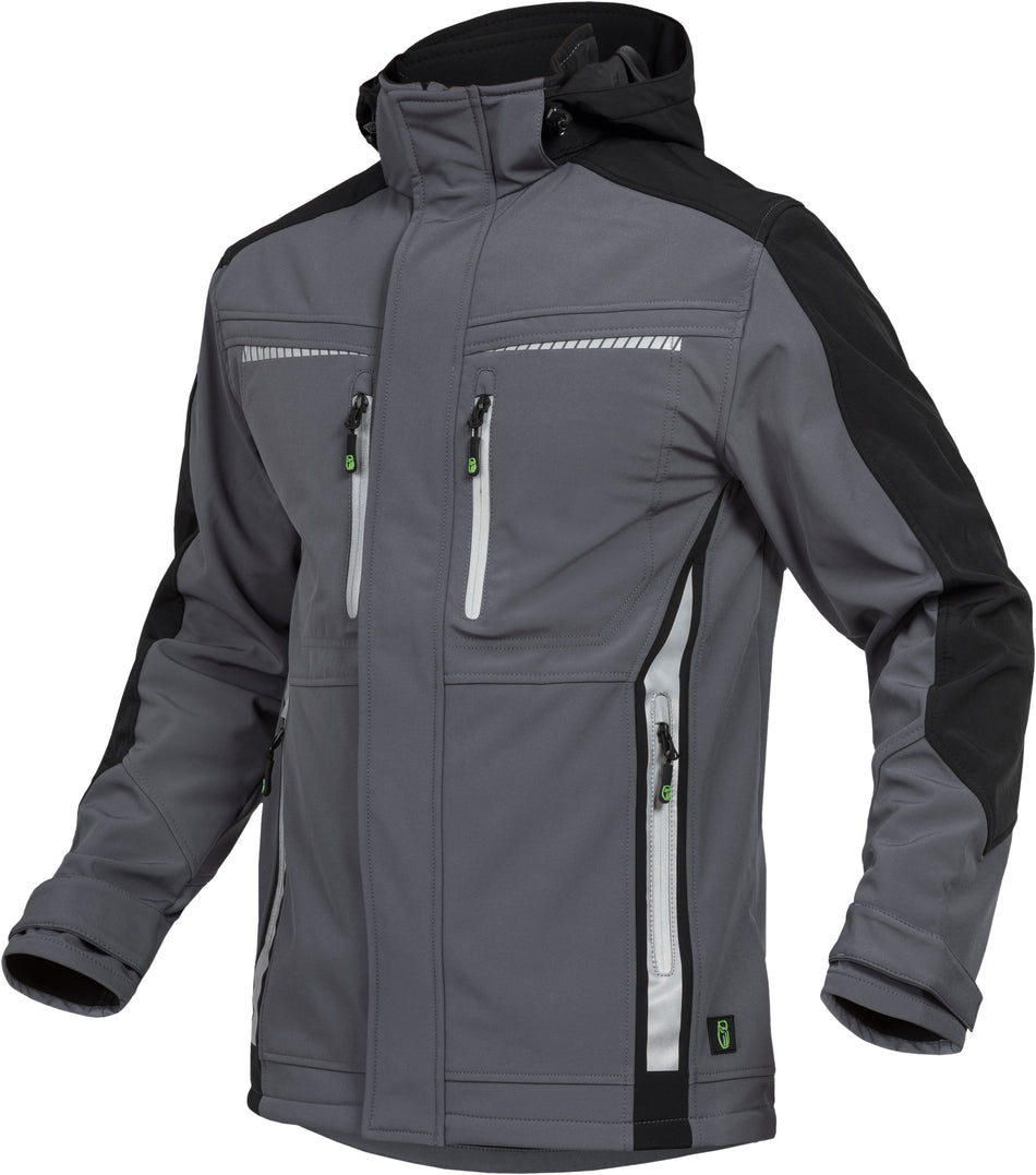 Leibwächter Softshelljacke grau/schwarz