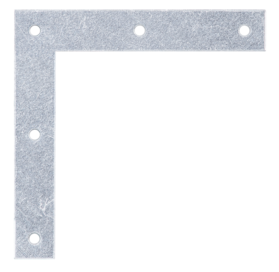 ALBERTS Möbelwinkel 100x100x15, Stahl roh sendzimirverzinkt, 5 Löcher Ø4,2 mm