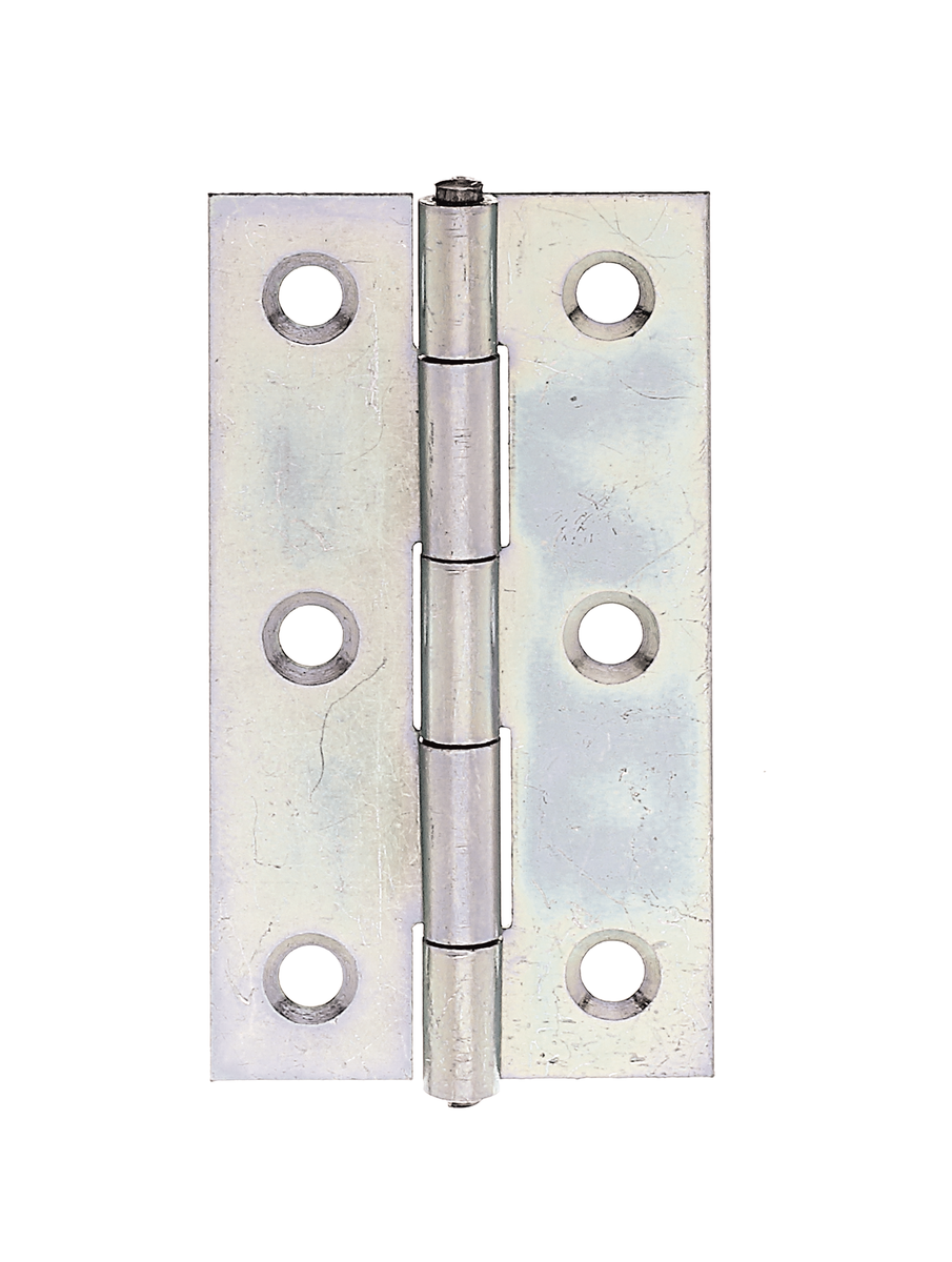 ALBERTS Scharnier 60x34x1, Stahl roh, sendzimirverzinkt, 6 Löcher Ø4,3 mm