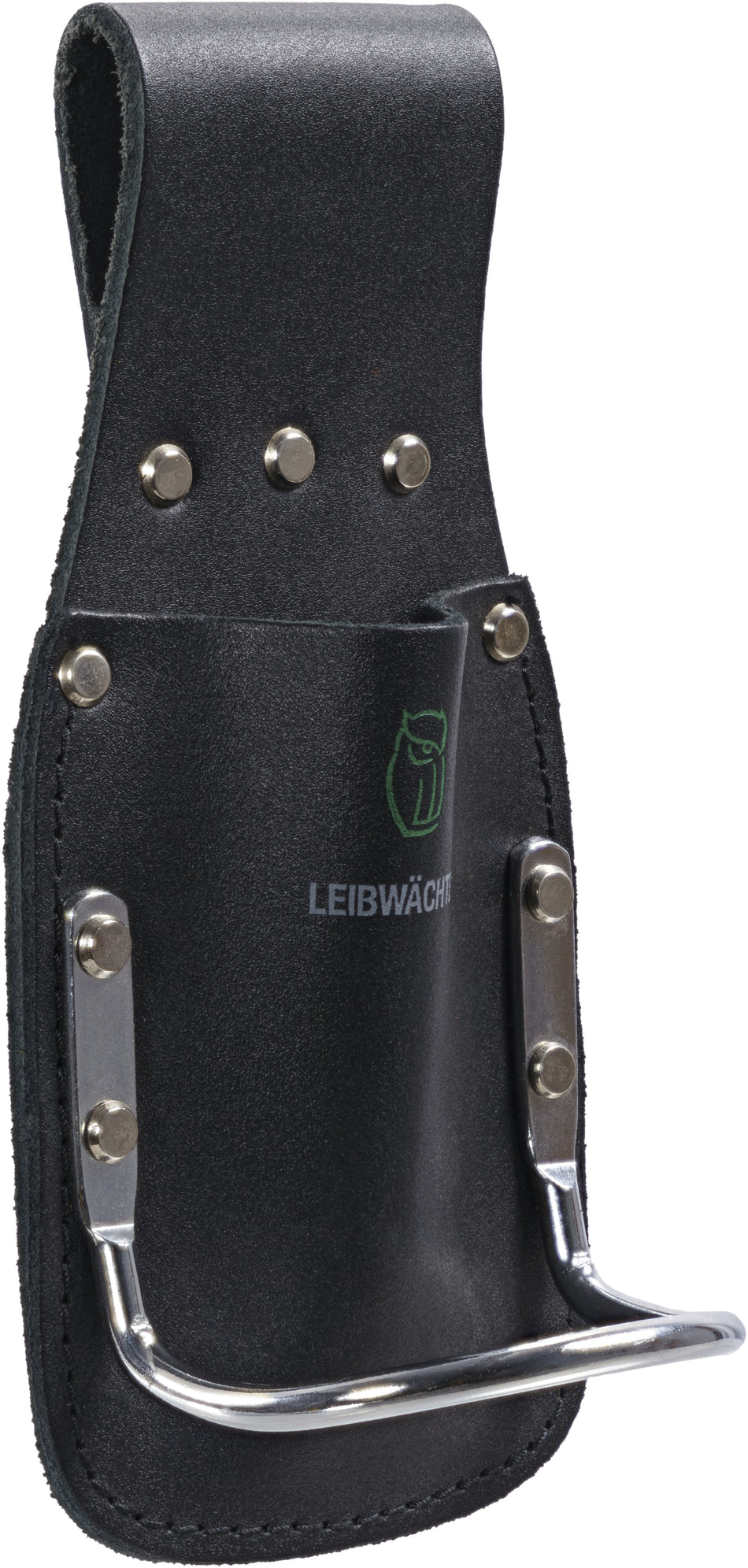 Leibwächter Hammerhalter, fester Bügel, Leder schwarz