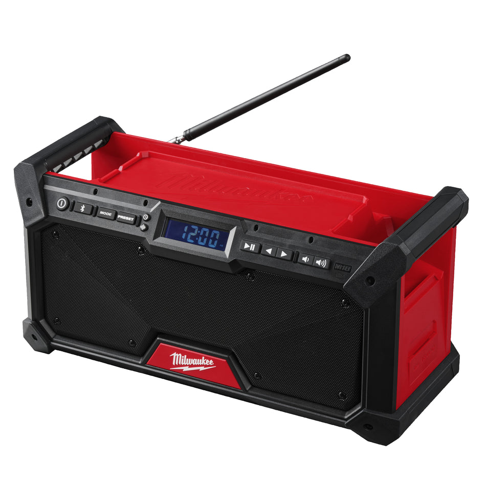 MILWAUKEE M18 RADDAB+G2-0, Netz-/Akku-Radio, DAB+/FM, Bluetooth, USB-C, stoßfest, ohne Akku