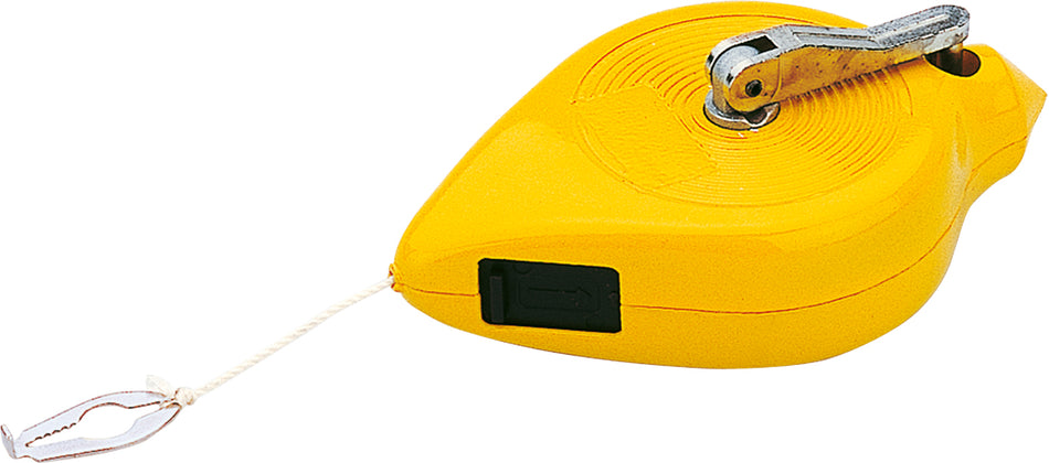 TRIUSO Schlagschnurgerät/Senklot, schwere Metallausführung, 30m