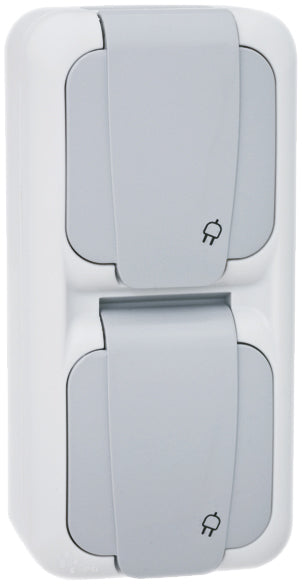 TRIUTEC AQUA Steckdose 2-fach waagr.