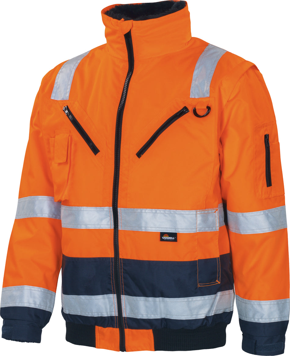 VIZWELL Warnschutz-Kontr.-Pilotenjacke orange
