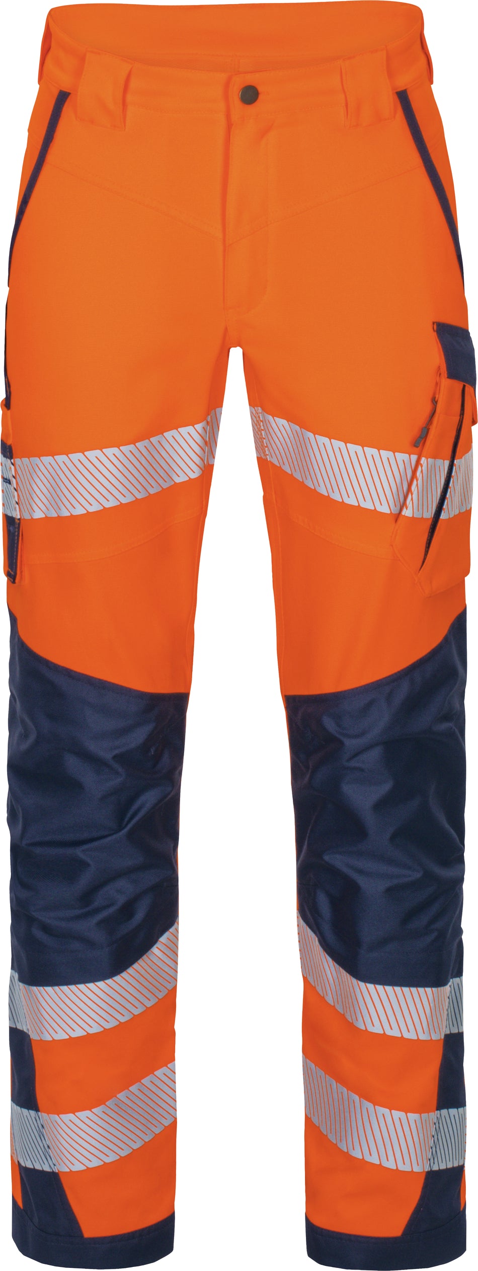 VIZWELL Bundhose Flex-HiVis orange/navy