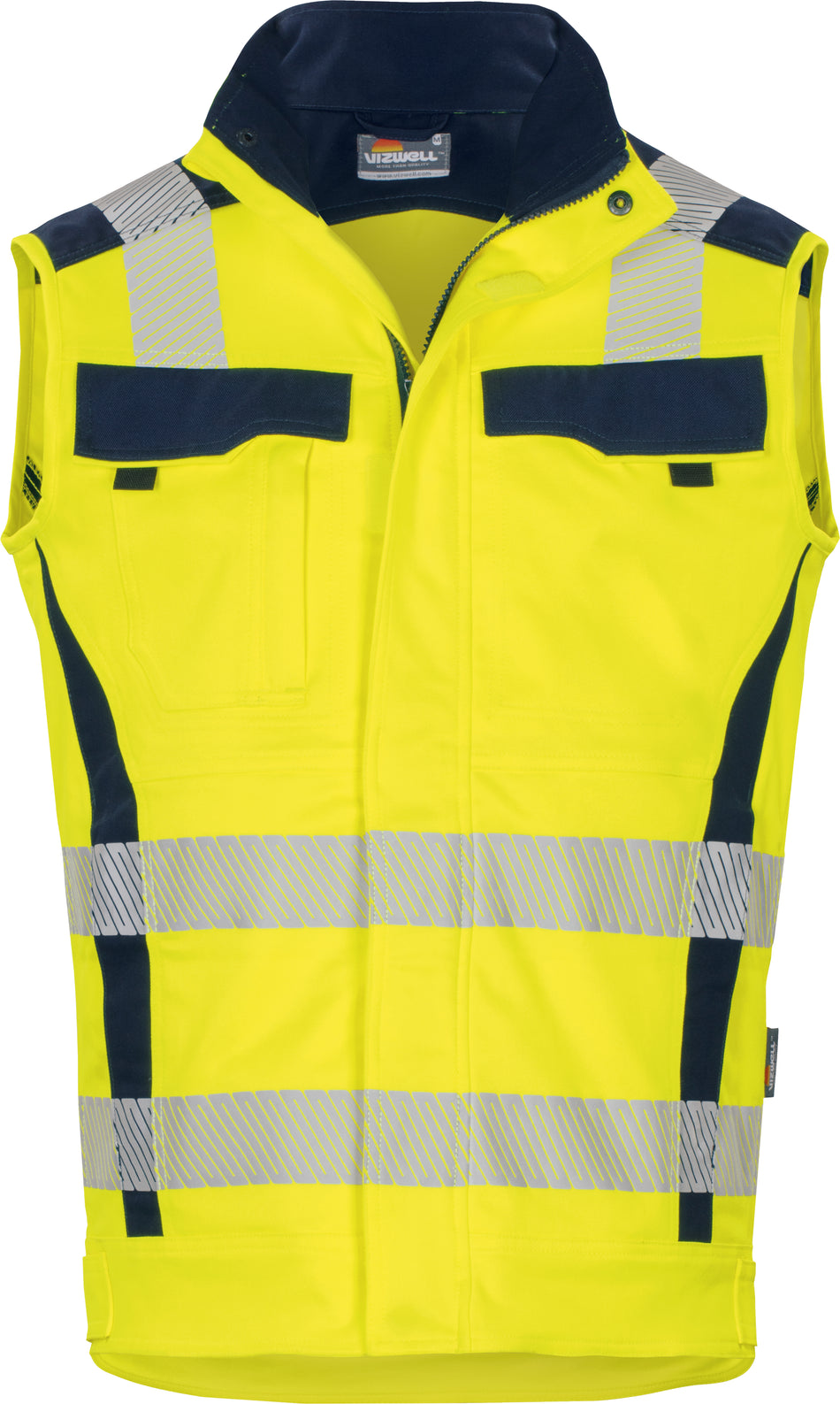 VIZWELL Weste Flex-HiVis yellow/navy