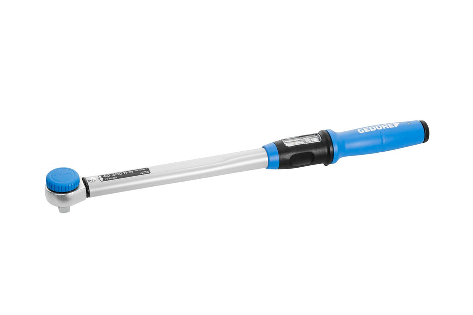 GEDORE Drehmomentschlüssel TORCOFIX K 1/2" 40-200 Nm, DIN EN ISO 6789-2:2017, Prüfzertifikat