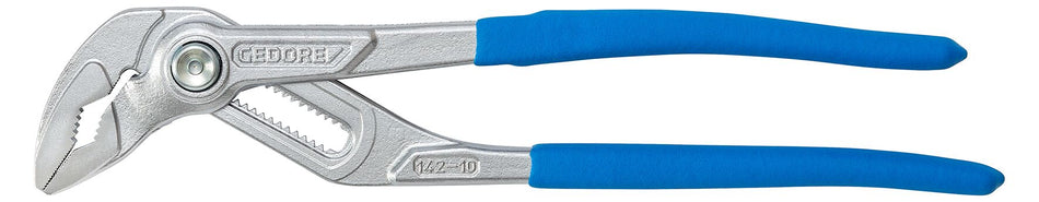 GEDORE Universalzange 10", DIN ISO 8976 Form C, durchgestecktes Gelenk, Feinverstellung, Klemmschutz